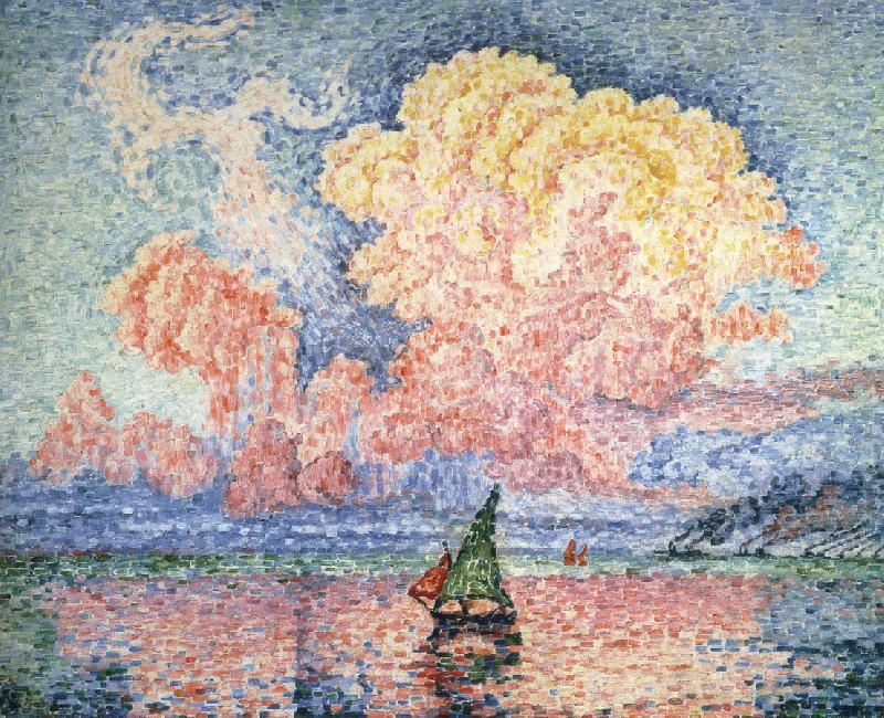 Paul Signac pink cloud oil painting picture